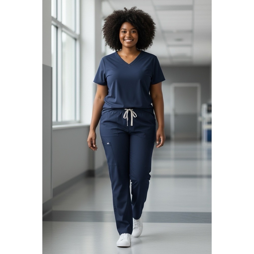 FIGS Technical Collection Scrub Set Navy XXL Catarina Top Yola Pants NWT